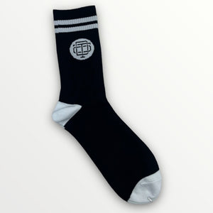 Circle Logo Crew Socks w/ Stripes